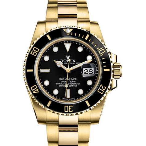 gold and black rolex sub mariner|Rolex Submariner official website.